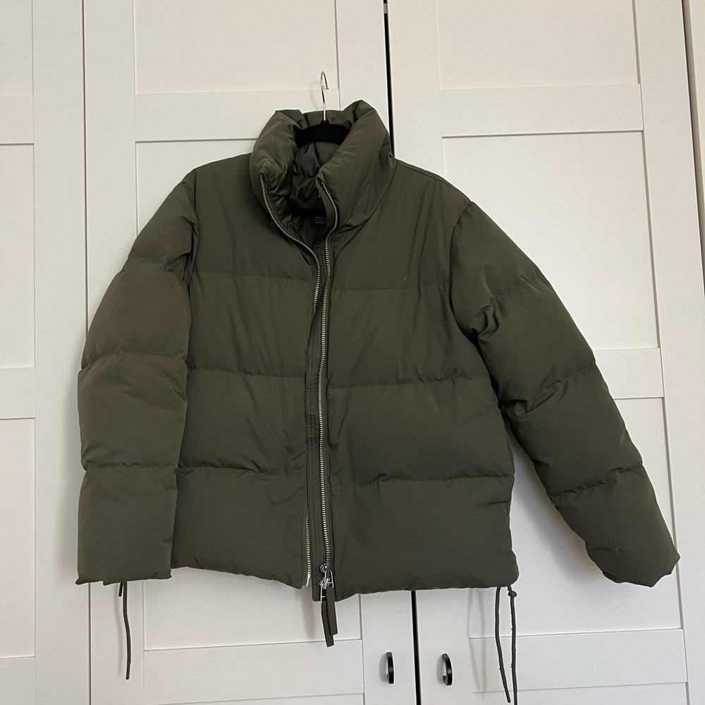 Everlane Olive Green Down Jacket